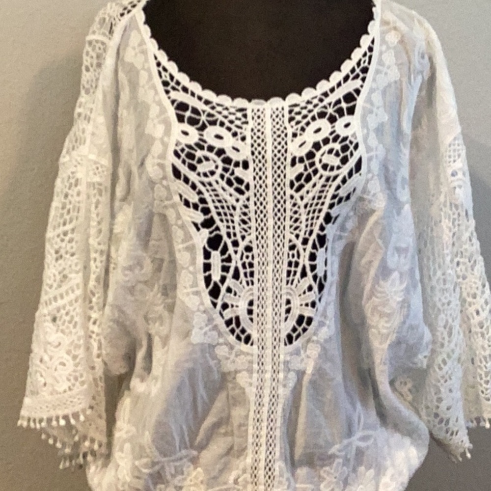 Elegant White Lace Blouse